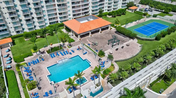 an aerial view of multiple house