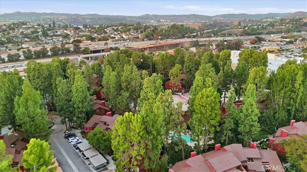 300 South Prospectors Road, Unit 29 Diamond Bar, CA 91765 - Photo 35 of 37 an aerial view of residential house with outdoor space and trees all around