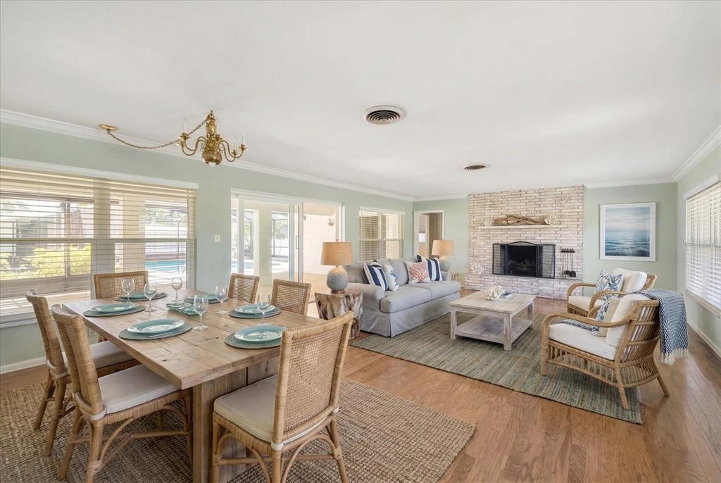 421 East County Line Road Lutz, FL 33549 - Photo 8 of 37 a view of a dining room with furniture window and wooden floor