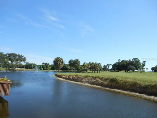 a view of a lake with houses