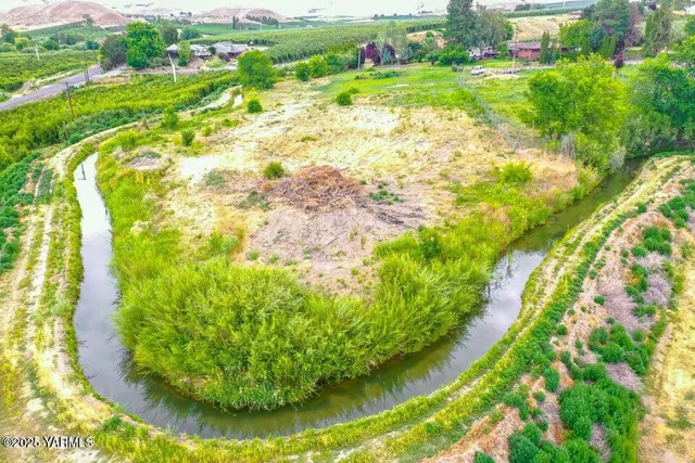 a view of a swimming pool with a yard