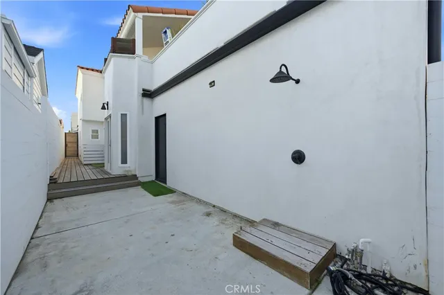 a view of a hallway with staircase