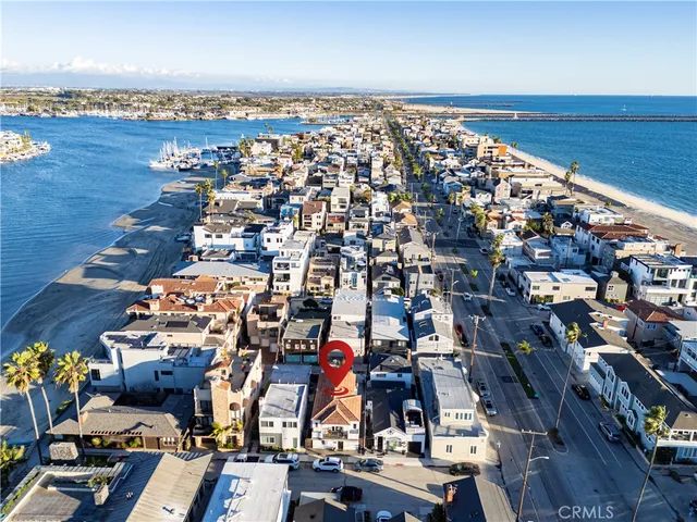an aerial view of multiple house