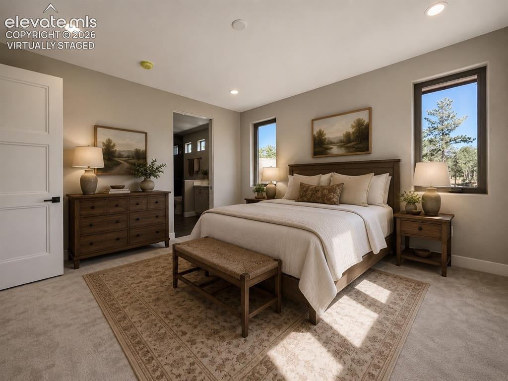 3145 Promise Point Colorado Springs, CO 80921 - Photo 10 of 28 Main Level Primary Suite. Virtually Staged.