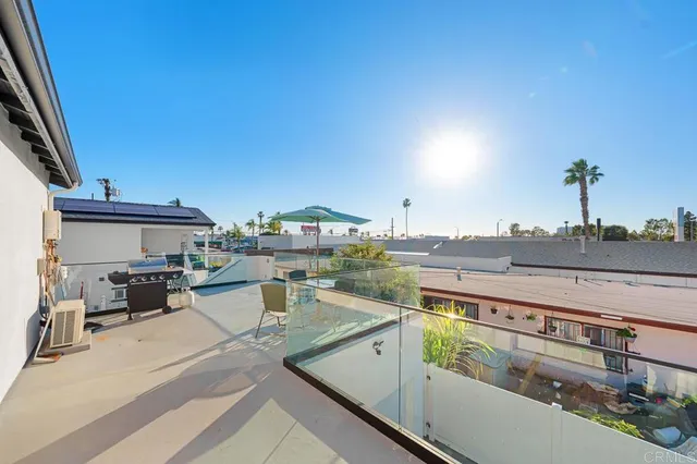 a view of a terrace with a sink