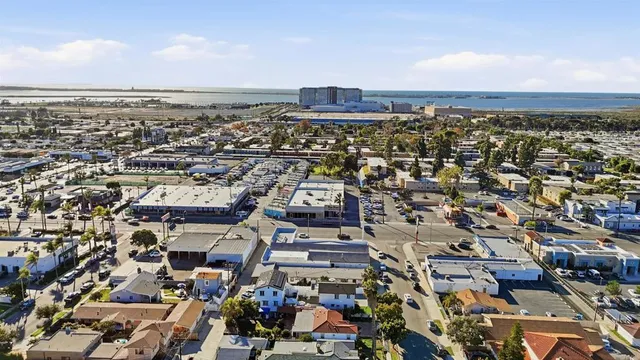 an aerial view of a city