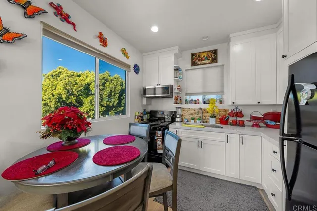 a living room with furniture and a couch