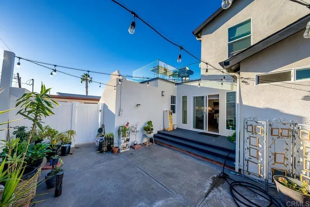 a view of a house with a small porch
