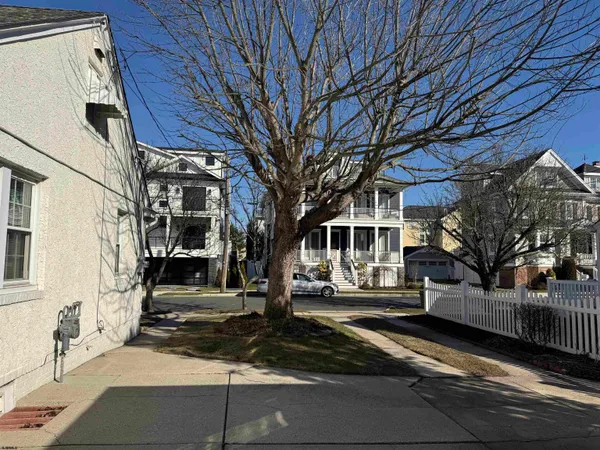 a view of a building with a pathway