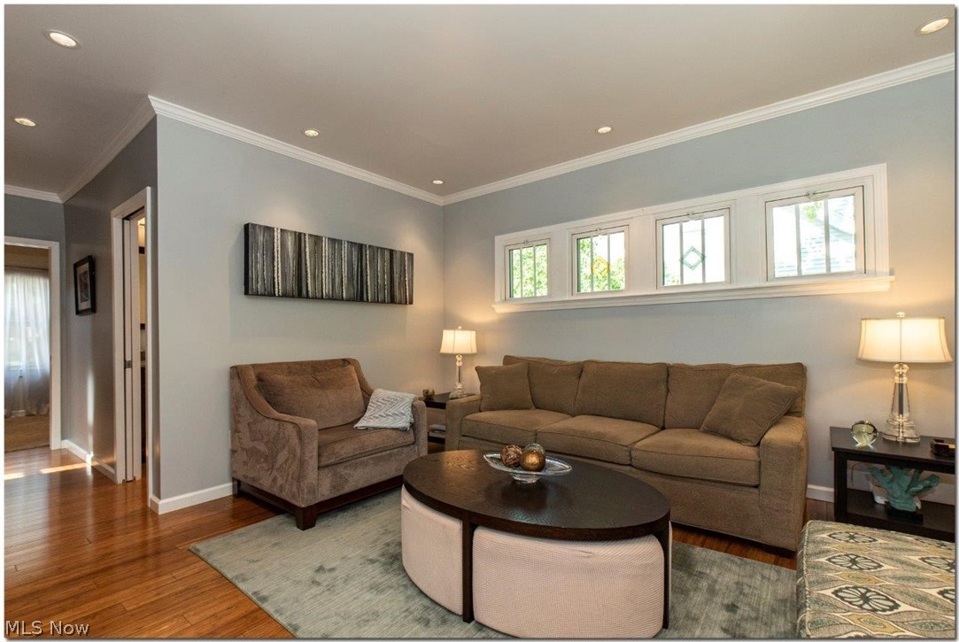 4660 Liberty Road South Euclid, OH 44121 - Photo 8 of 35 Spacious Living Room
with Bamboo Flooring, Crown Moldings and Recessed
Lighting
