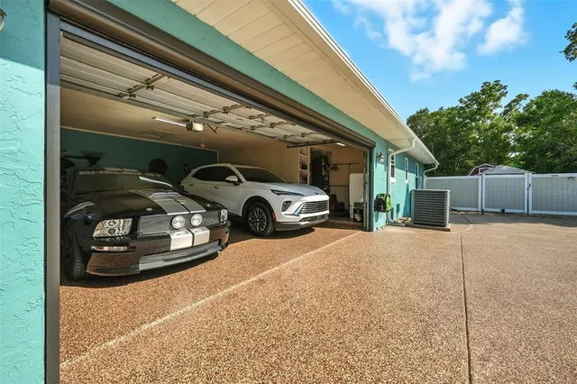 a view of backyard with green space