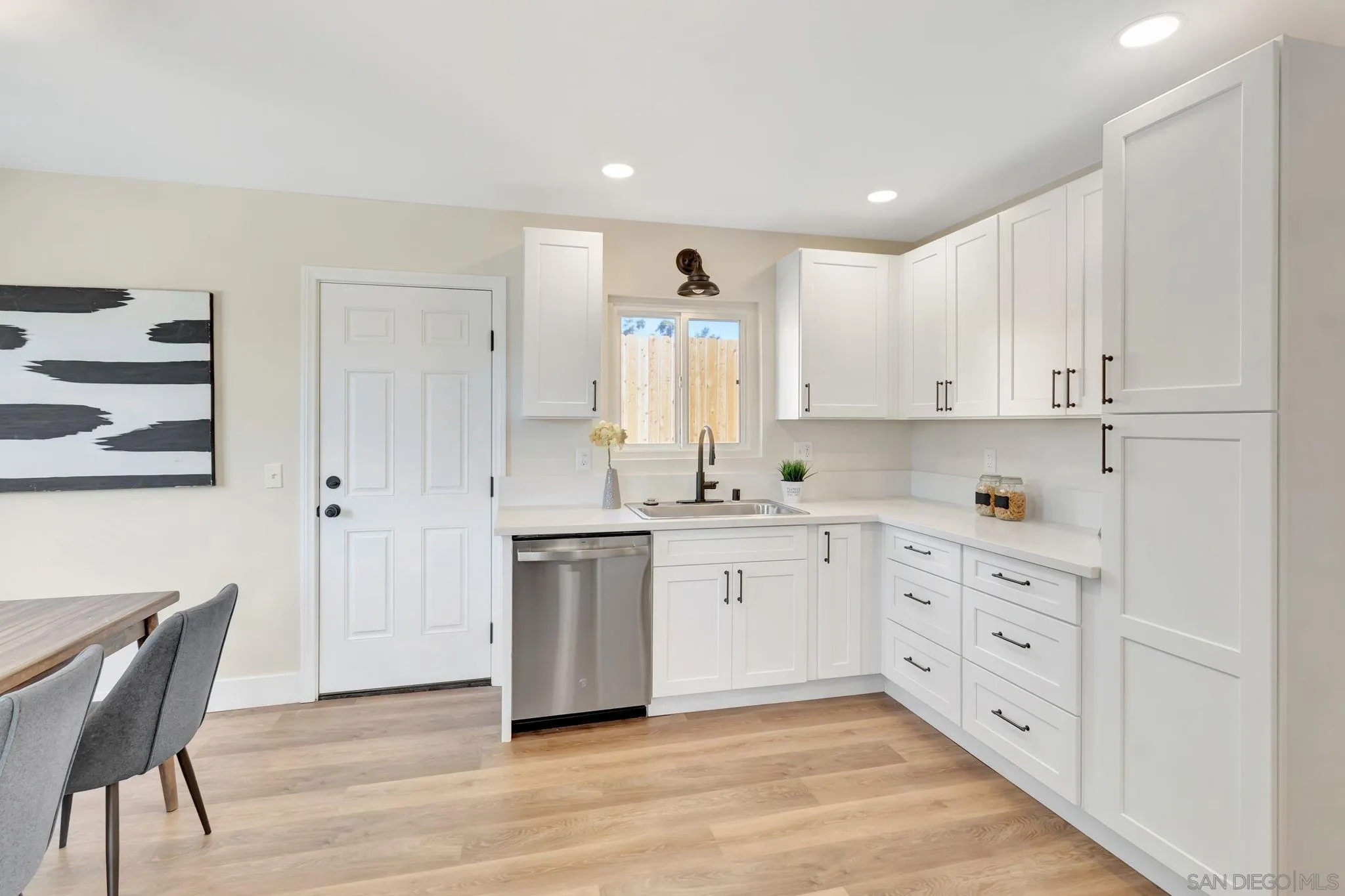 9188 Valencia Street Spring Valley, CA 91977 - Photo 14 of 27 a kitchen with white cabinets and sink