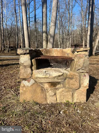a view of fountain along with trees