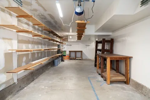 a building outdoor space with patio furniture