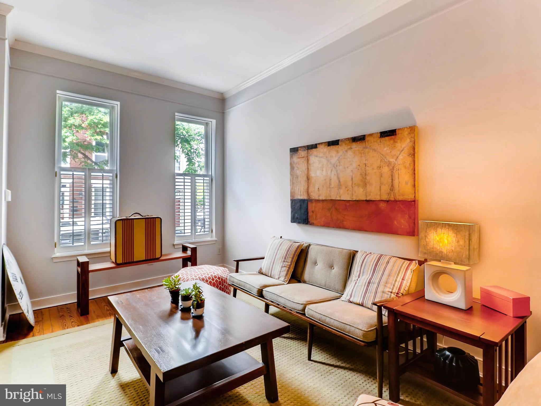 Living Room w/ original wood floors