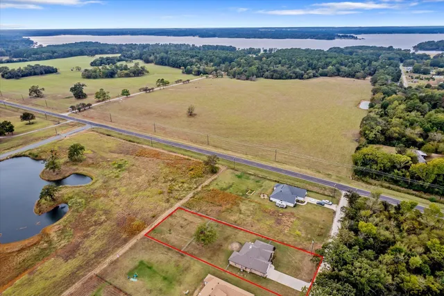 a view of an ocean and city