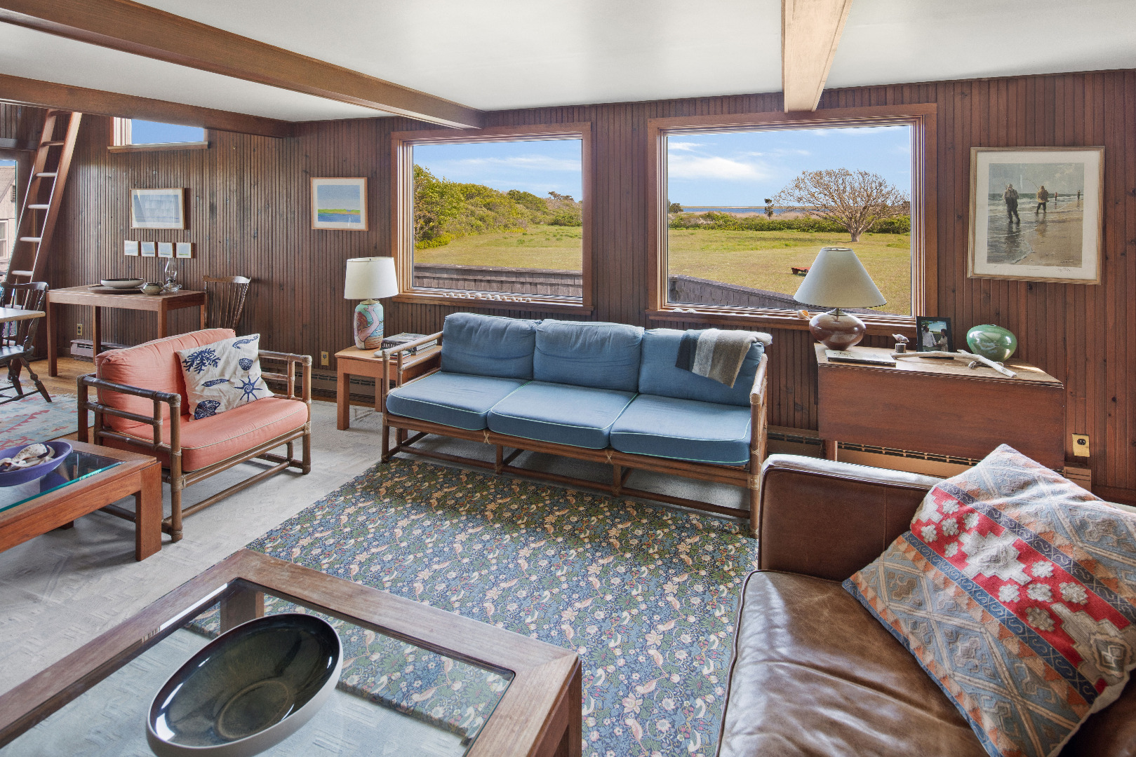 38 Black Point Road Chilmark, MA 02535 - Photo 12 of 38 a living room with furniture and a large window