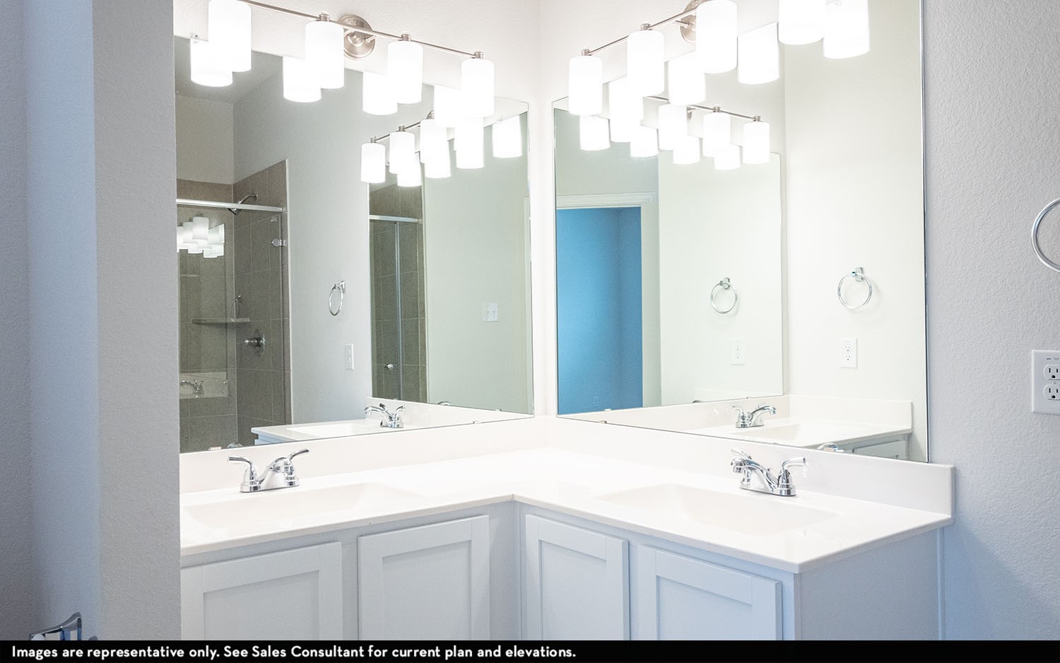3527 Prairie Rose Trail Angleton, TX 77515 - Photo 5 of 13 a bathroom with a sink vanity and a mirror