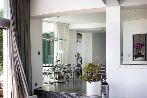 a view of dining room and kitchen view