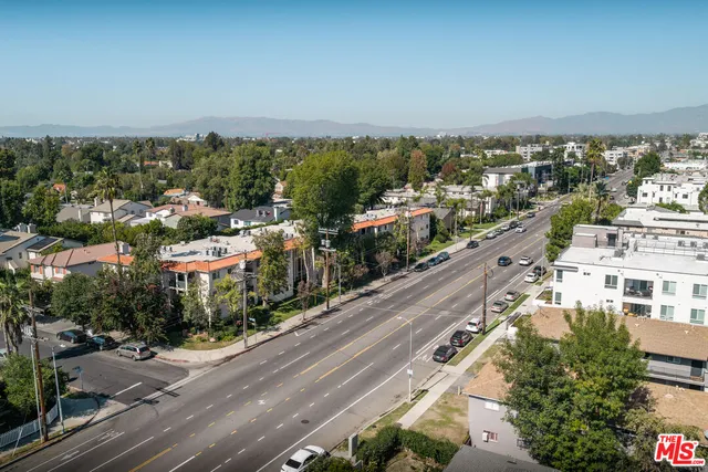 an aerial view of multiple house