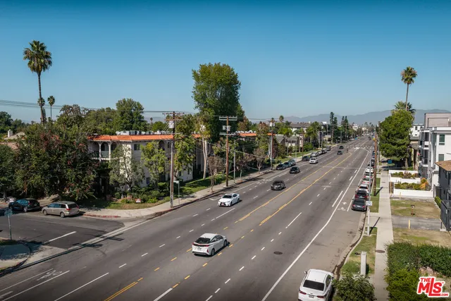 an aerial view of a city