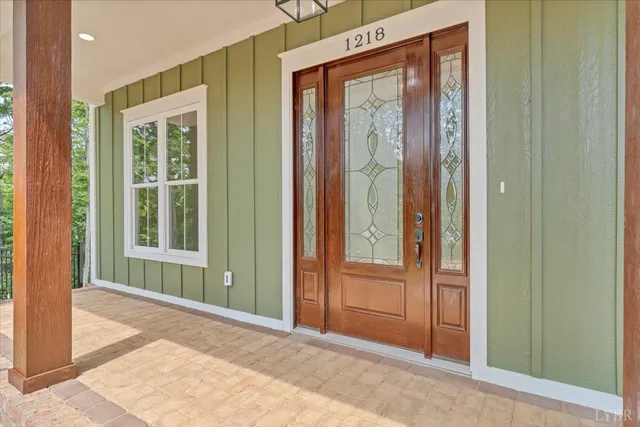 a view of a front door of a house