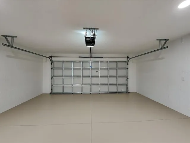 a view of a garage