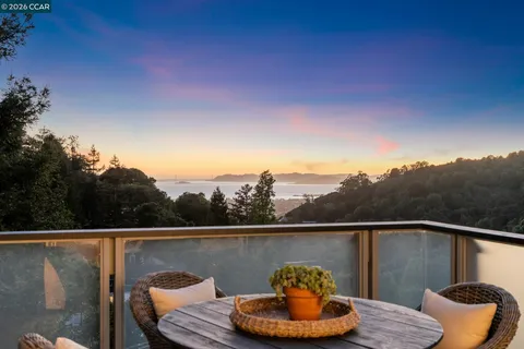 a view of lake and mountain