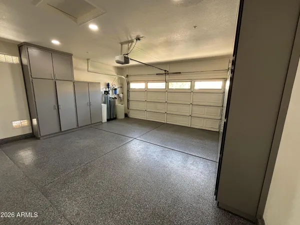 a view of a garage
