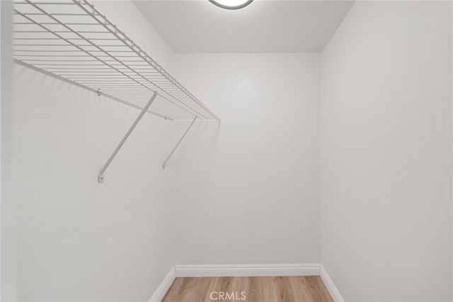 a view of small space with racks on the wall