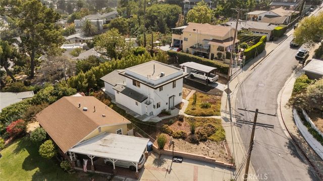 an aerial view of multiple house