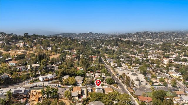 a view of city and mountain