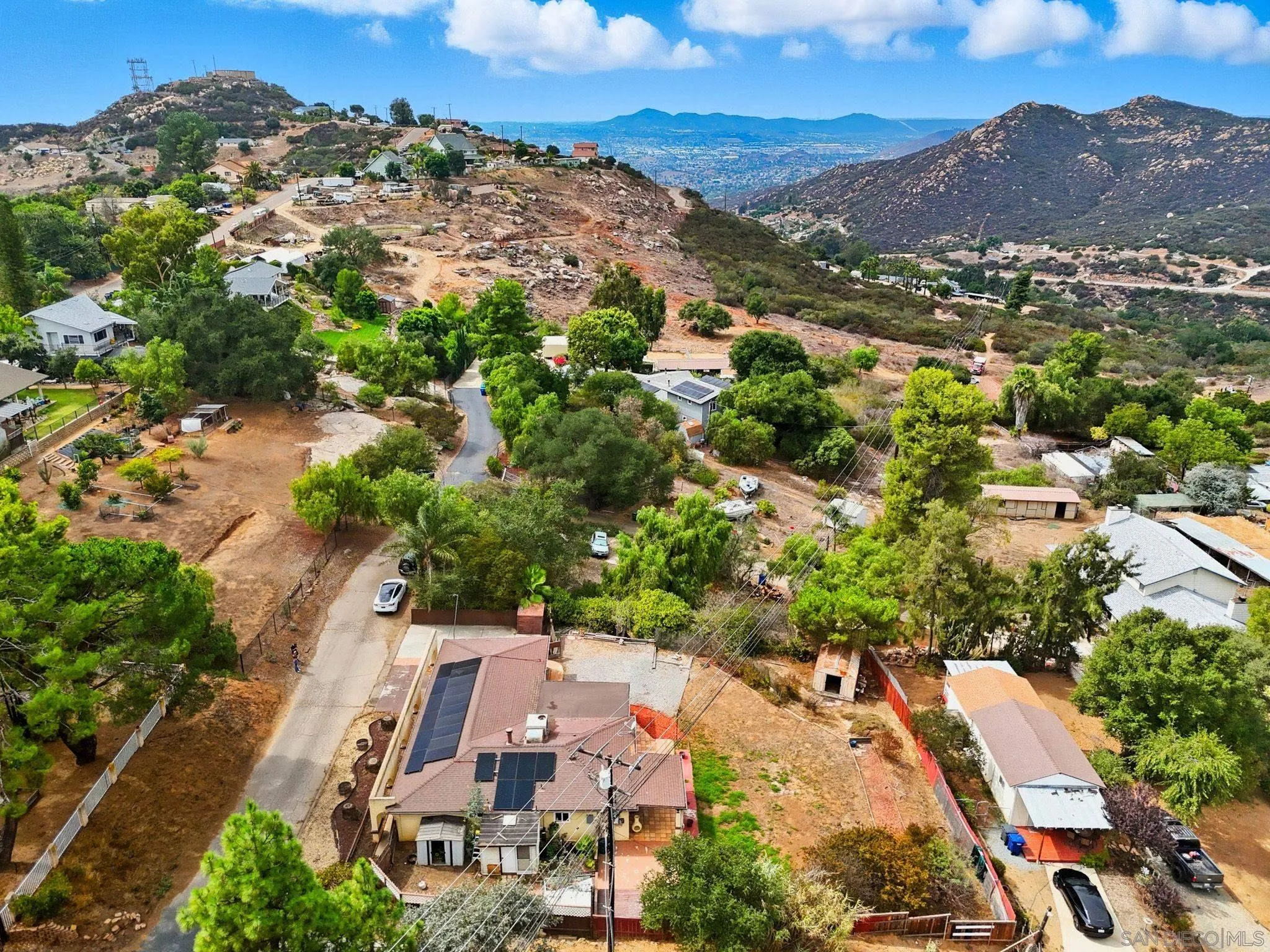 321 North Lane El Cajon, CA 92021 - Photo 42 of 44 an aerial view of residential houses with outdoor space