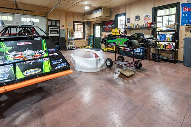 a room with lots of different furniture and toys