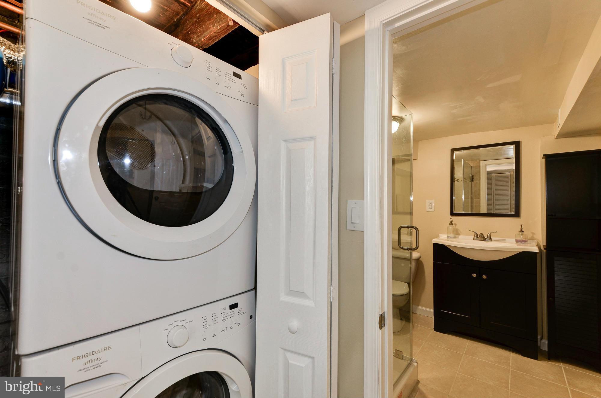 809 Jefferson Street Northwest Washington, DC 20011 - Photo 24 of 26 a view of a bathroom with a washer and dryer