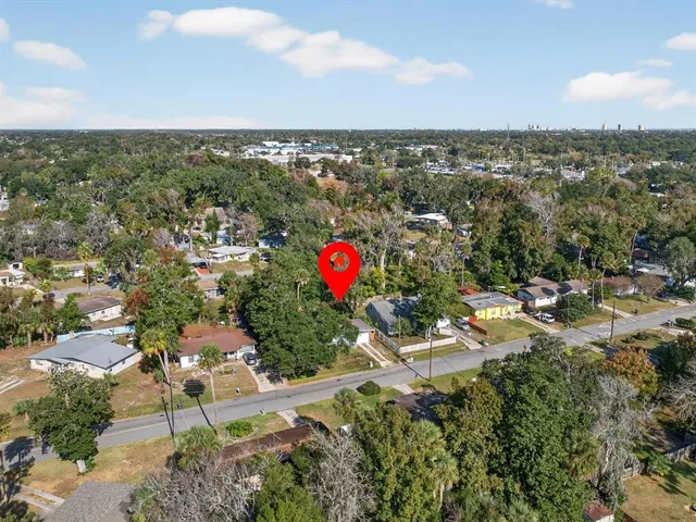 an aerial view of multiple house
