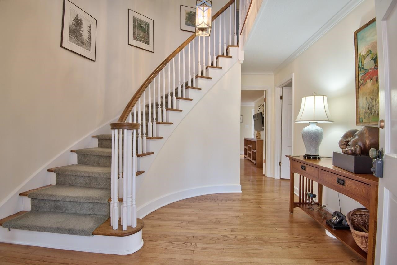 3563 Hamstead Court Durham, NC 27707 - Photo 4 of 37 a view of entryway and hall with wooden floor