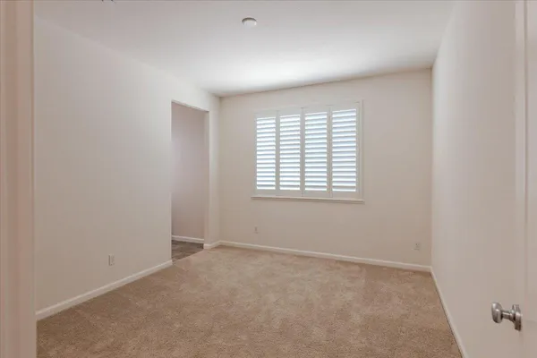 an empty room with a window