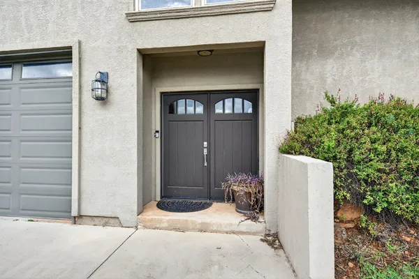 a front view of a house with entryway