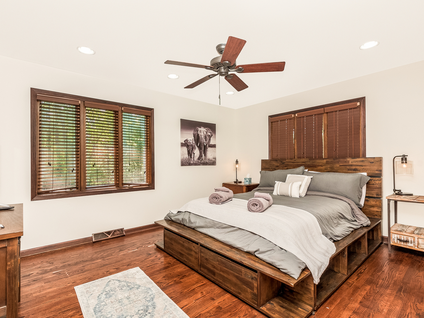 41W558 Farview Road Elburn, IL 60119 - Photo 35 of 50 a bedroom with a bed and wooden floor