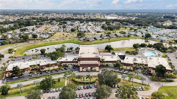 an aerial view of a city