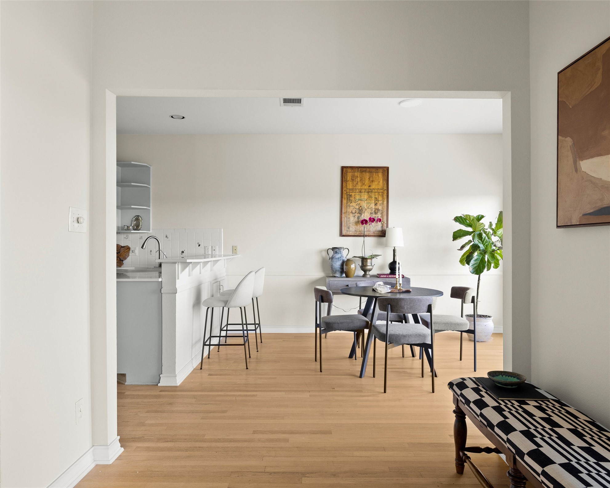 5926 Northwest Place Austin, TX 78731 - Photo 21 of 40 a view of a dining room with furniture and wooden floor