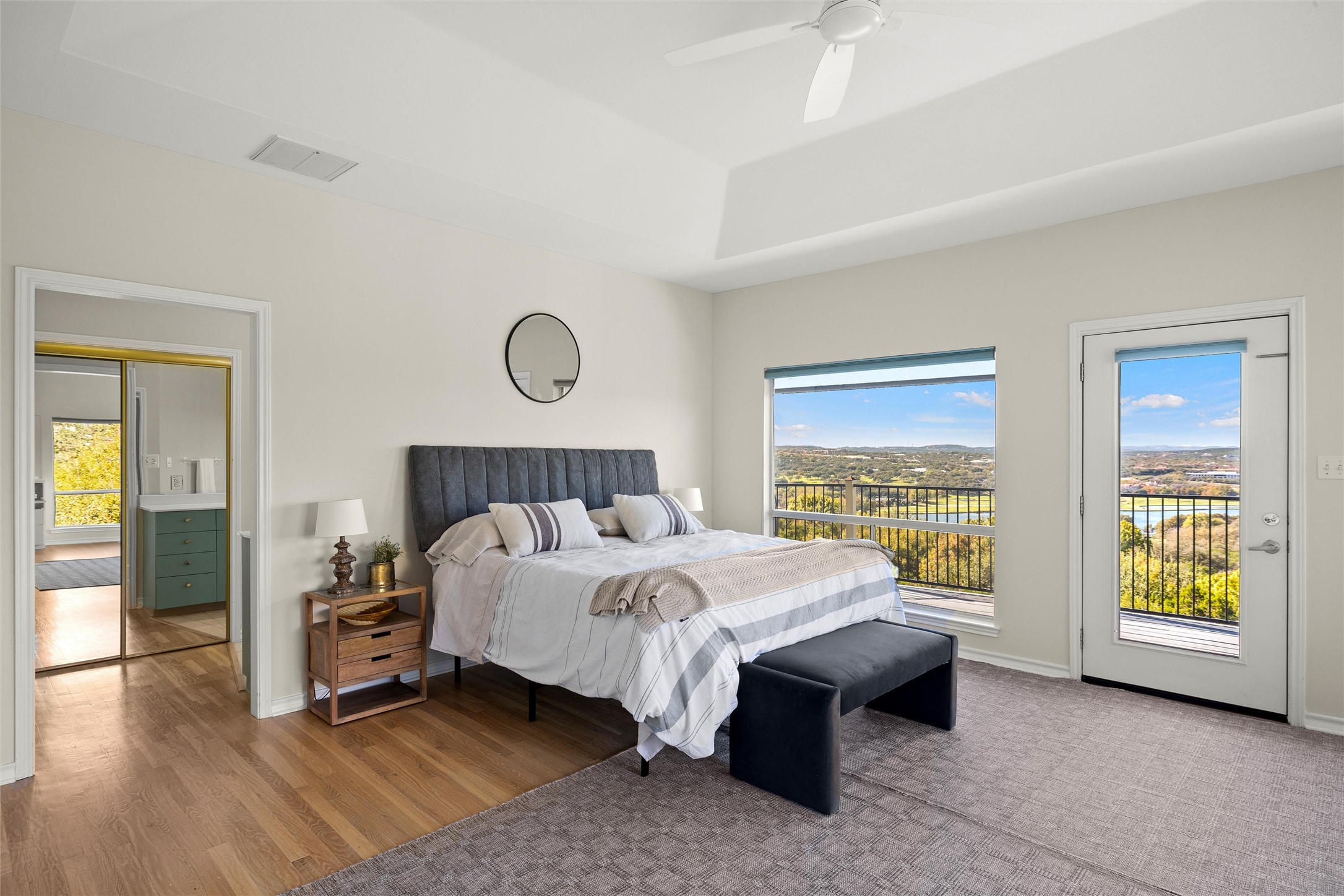 5926 Northwest Place Austin, TX 78731 - Photo 33 of 40 a bed sitting in a bedroom next to a window