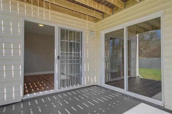 a view of front door