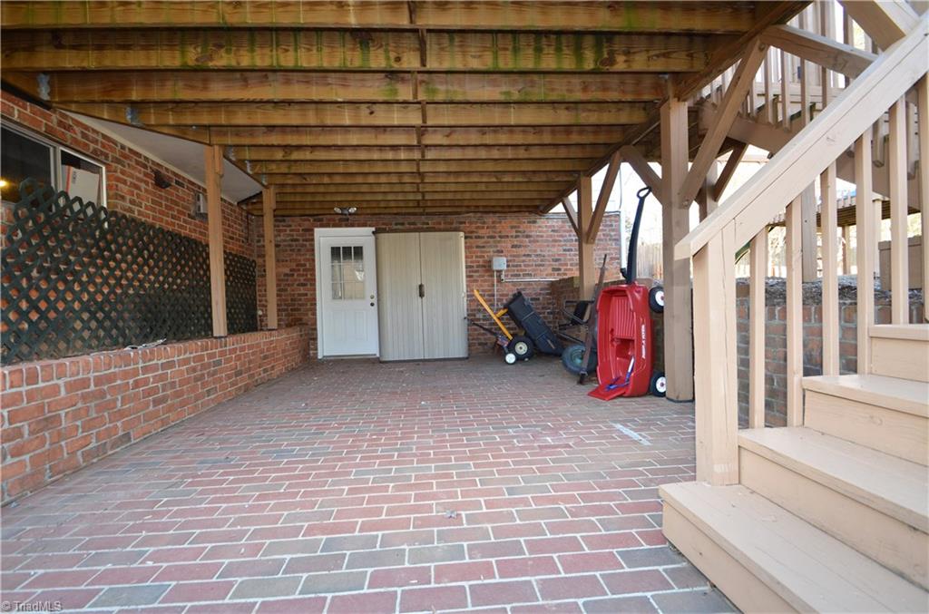 4121 Hawksmoore Road Winston-Salem, NC 27106 - Photo 24 of 25 Patio leading to large storage room