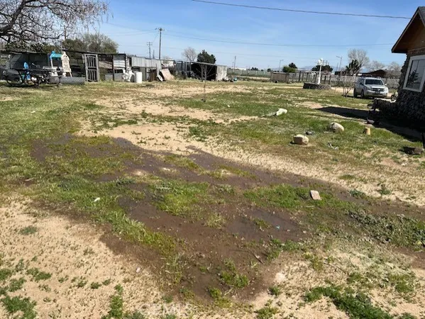a view of a lake from a yard