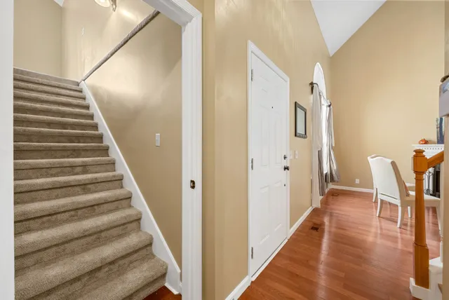 an empty room with an entryway