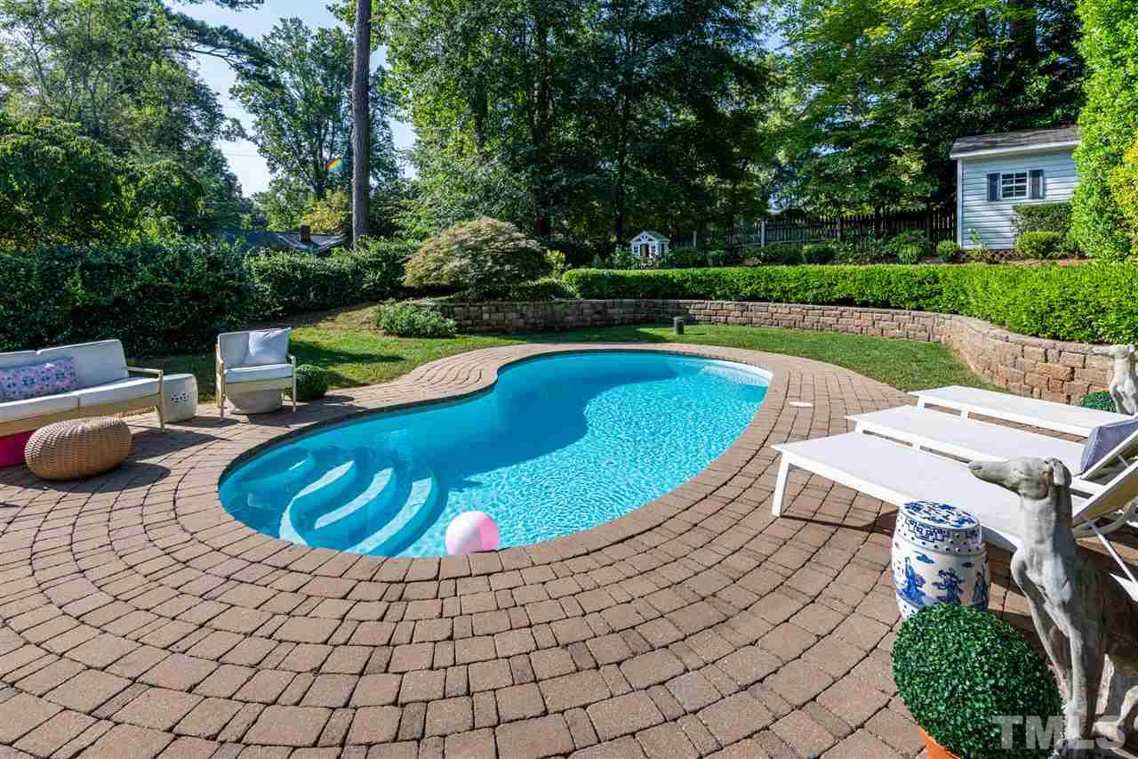 2705 Cooleemee Drive Raleigh, NC 27608 - Photo 25 of 30 The saltwater pool is the ultimate plus! What a retreat during "stay at home" practices, or when its time to host your closest friends.
