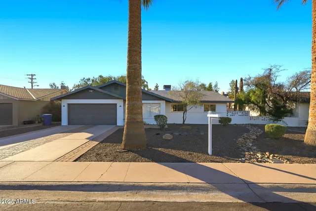 a view of a house with a patio