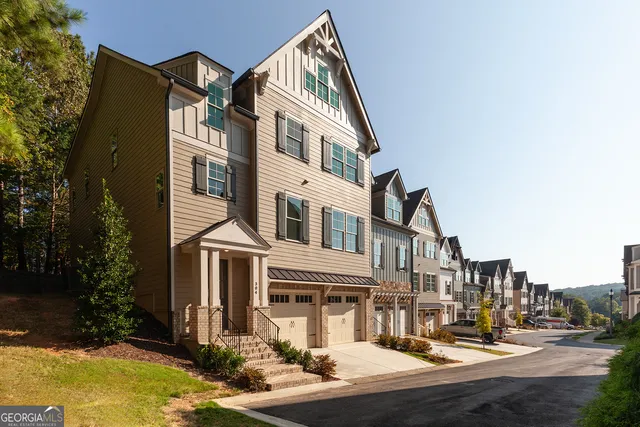 a front view of a building